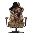 thumbnail image 2 of FUIALDOLG Brown Leopard Dachshund Dog Gaming Chair Covers Set of 4,Elastic Breathable Office Chair Cover with Armrest Esport Seats Protector Washable Non-slip Desk Chairs Slipcover for Home,Office, 2 of 9
