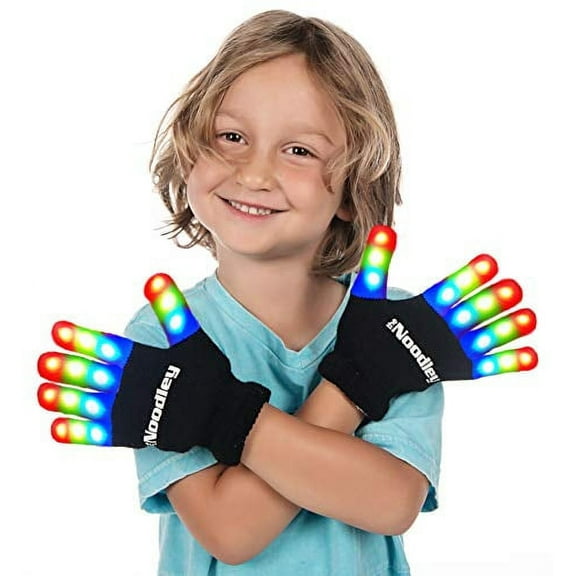 The Noodley LED Gloves for Kids Light -Up  Costume Accessory for Children