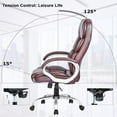 thumbnail image 4 of BestOffice Ergonomic Office Chair, Lumbar Support, Rolling Swivel for Men, Women(Brown), 4 of 7