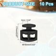 thumbnail image 2 of Uxcell Plastic Cord Lock, Double Hole Spring Cords Toggle Stopper Slider Stops Fastener End Black, 2 of 6