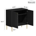 thumbnail image 2 of Boyel Living 2-Door Accent Sideboard Storage Cabinet, Black Modern Sideboard Buffet Cabinet for Kitchen, Dining Room, Living Room, Entryway, 2 of 10