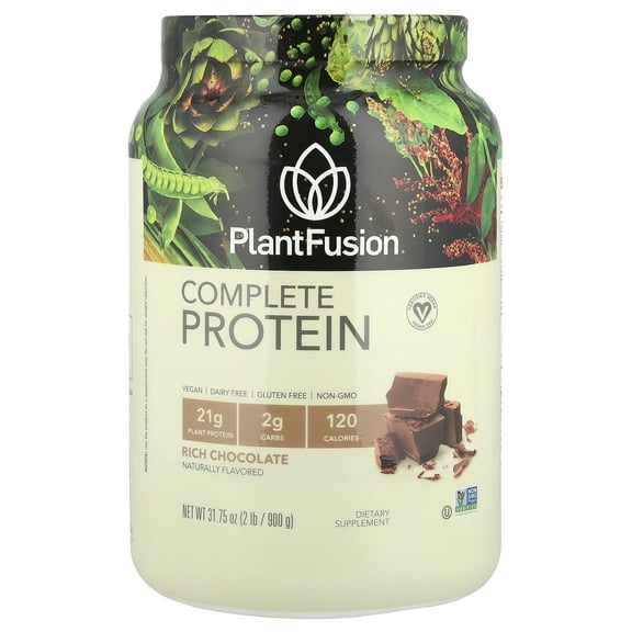 PlantFusion Complete Protein Powder, Rich Chocolate, 2 lb (900 g) Powder