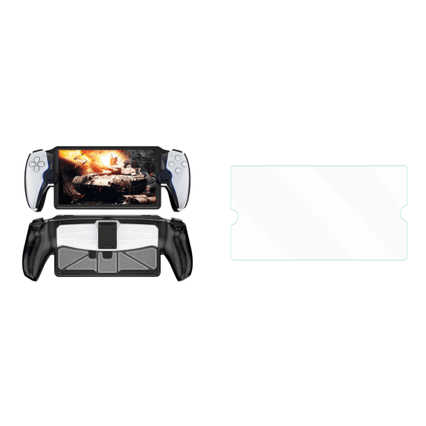 Funda Protectora TPU Con Soporte para Consola Juegos para PS5 Portal (negro)