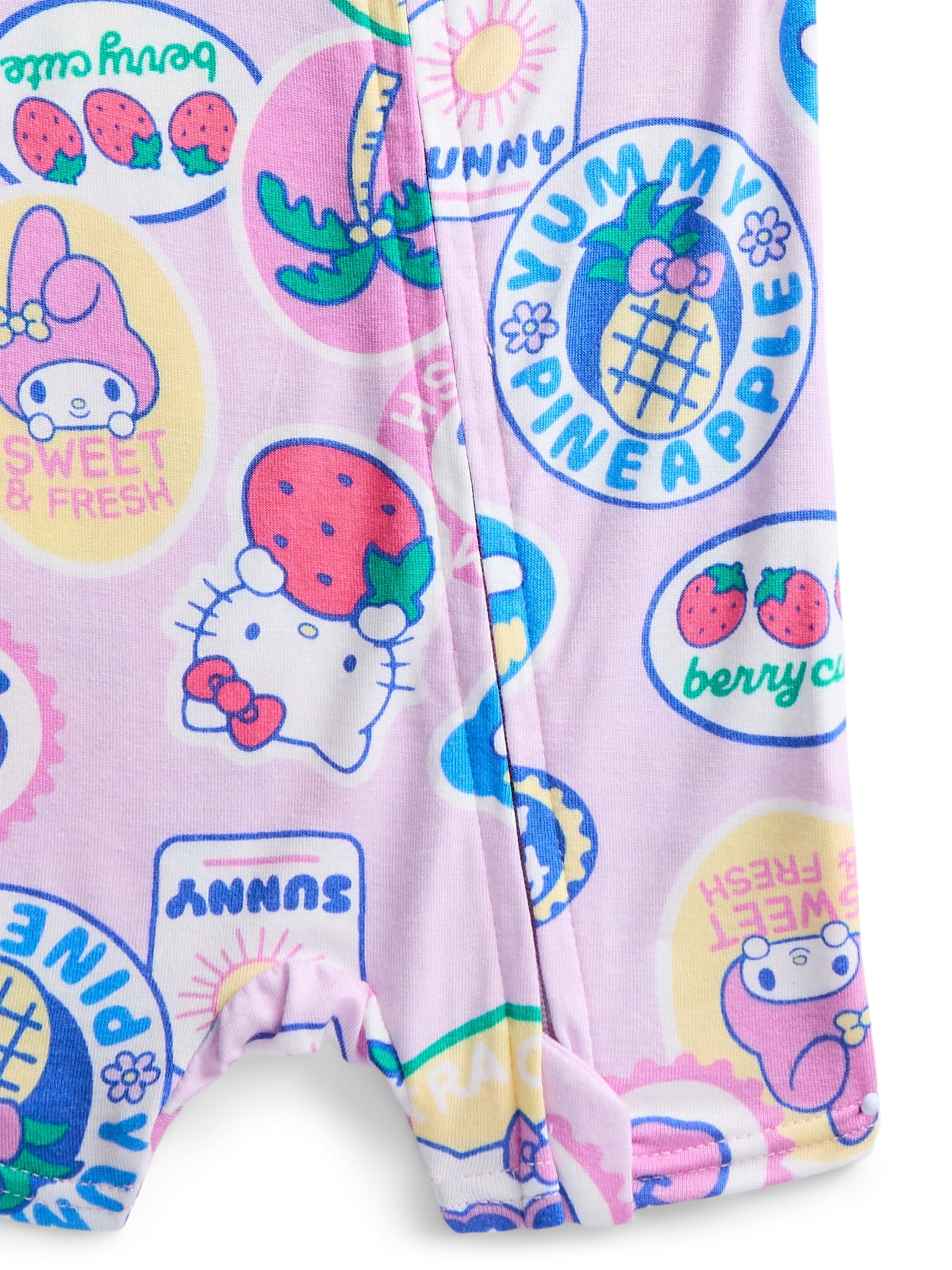 Hello Kitty Baby Girls Printed Viscose Romper Shortie, Sizes NB-24M