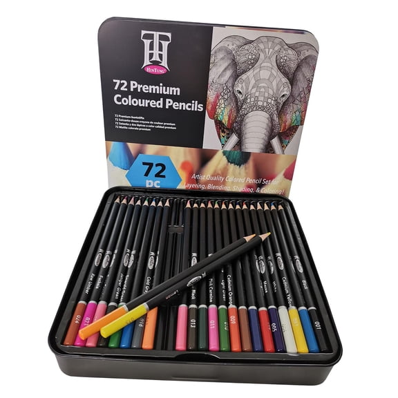 QSTDGVPW ProfESSional Sketching Drawing Art Tool Kit 72 Colored