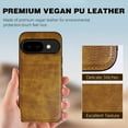 thumbnail image 3 of AIOVETEAB Compatible with Google Pixel 9/9 Pro Case Premium Leather TPU Hybrid Case Cover,Brown, 3 of 6