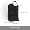 thumbnail image 3 of Waterproof Collapsible Laundry Hamper, Abstract Retro Geometry Aluminum Handle Laundry Bag Storage Basket, 50L, 3 of 6