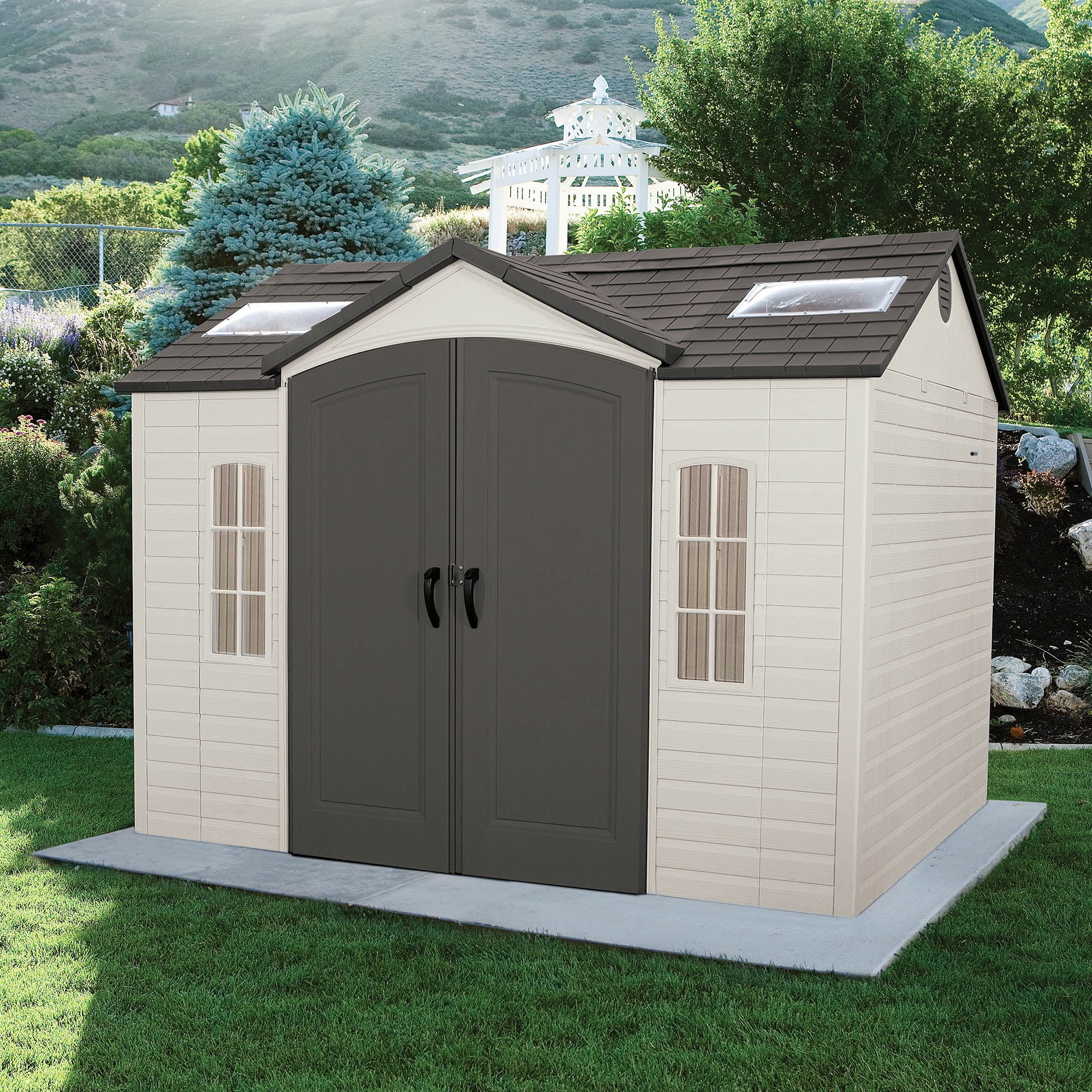 lifetime side entry 10' x 8' garden shed