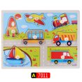 thumbnail image 1 of Wooden Children's Hand-held Board Animal Digital Three-dimensional Puzzle Puzzle Building Blocks Doll Toys Stall, 1 of 6