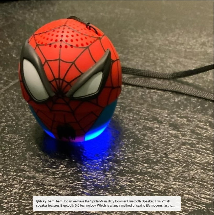 Spider-Man Bitty Boomer Bluetooth Speaker: Portable USB-C