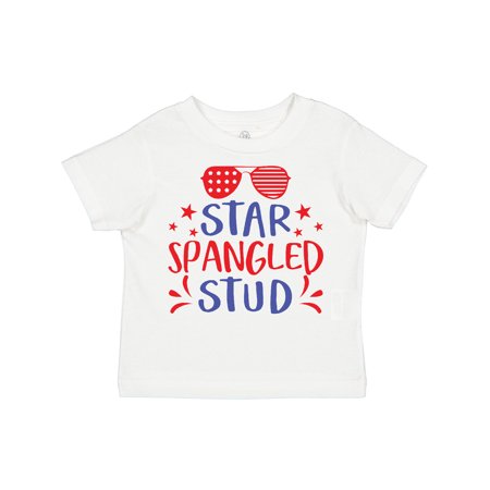 

Inktastic Star Spangled Stud in Red and Blue with Sunglasses Gift Toddler Boy Girl T-Shirt