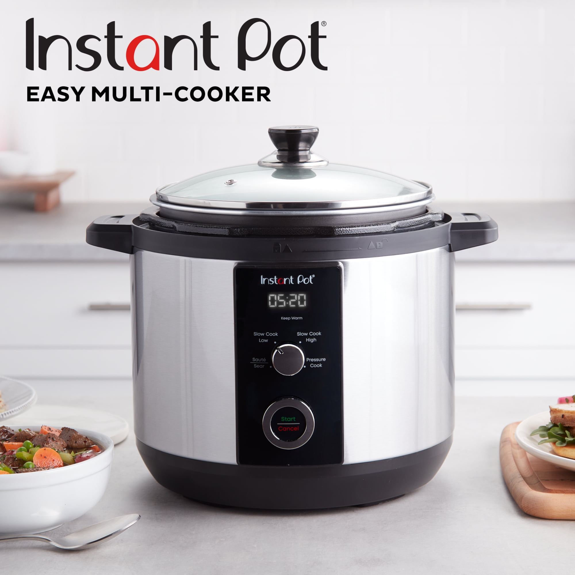 Instant Pot 6QT Easy 3-in-1 Slow Cooker, Pressure Cooker, and