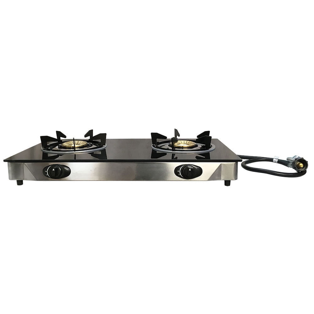 two gas stove burner