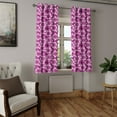 thumbnail image 2 of Ambesonne Purple Grommet Curtain, Botany Themed Petals, 50" x 63", Fuchsia Purple, 2 of 6