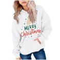 thumbnail image 7 of Staki Christmas Girls Hoodie Kids Long Sleeve Tops Hoodies Hooded Pullover Sweatshirts Christmas Hoodies Shirt(White,3-4 Years), 7 of 7