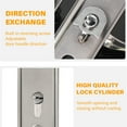 thumbnail image 4 of Stainless Steel Interior Door Lock Replacement Security Door Lever Handle Lock, 4 of 16