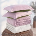 thumbnail image 2 of PureCare Dual Sided Reversible Cooling/Bamboo Sham Set Queen Pillow with Mineral Based Cooling Fibers and Lush Bamboo - 20" x 30", 2 of 3