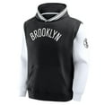thumbnail image 4 of Men's Fanatics  Black/White Brooklyn Nets Half Court Shot Clock Fastbreak Hoodie, 4 of 5