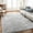 Grey, variant on ONUZZLY Solid-Color Grey Polyester Fluffy Shag Bedroom Area Rug, 3' x 5', Non-Slip Backing