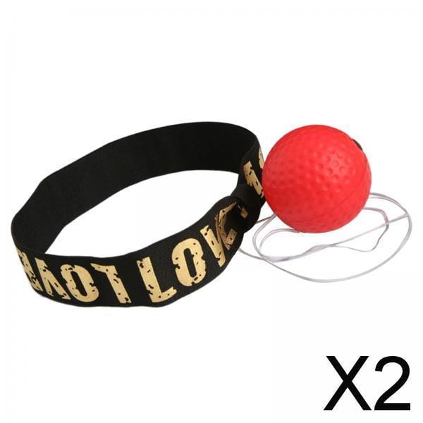 2x Diadema con pelota de de boxeo Equipo de boxeo MMA Velocidad de Reacción Reflejo 2 piezas