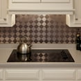thumbnail image 5 of FASÄDE Miniquattro Decorative Vinyl Backsplash Panel in Brushed Nickel (6X6 Inch Sample), 5 of 6