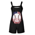 thumbnail image 4 of Women's Jumpsuit Short for Independence Day Adjustable Short Overalls Loose Wide-Leg Jumpsuit with Pockets Beach Summer Clothing, 4 of 6