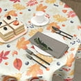 thumbnail image 5 of Fall Tablecloth Round 60 Inch Thanksgiving Tablecloth Circular Waterproof Maple Leaf Tablecloth Cloths Washable Polyester Tabletop Runner for Kitchen Party Picnic Dining Decor, 5 of 6