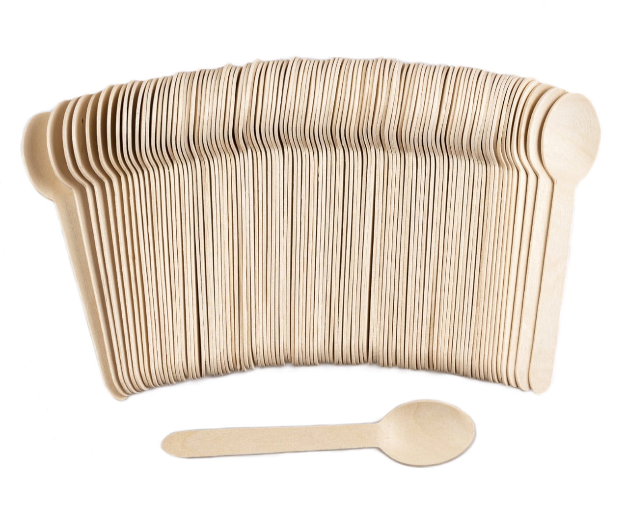 JSM Disposable Wooden Cutlery 100 St biodegradable and environmentally friendly 
