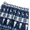 thumbnail image 4 of Acuteok Family Matching Christmas Pajamas, Baby Romper/Letter Print Long Sleeve Tops + Stripe Snowflake Snowman Print Pants Loungewear, 4 of 5