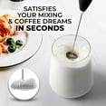 thumbnail image 4 of Zulay Kitchen Premium Gift Milk Frother Complete Set - Handheld Foam Maker, Stencils & Frothing Pitcher Set - Whisk Drink Mixer for Coffee - Mini Blender for Cappuccino, Frappe - Black, 4 of 4