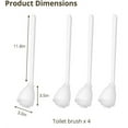 thumbnail image 2 of 4 Pcs Toilet Brush,Happon White Soft Swab Toilet Mops for Bathroom Toilet,Soft Toilet Bowl Brushes with Long Handles,Toilet Cleaning Wand Toilet Scrubber Bathroom Accessories, 2 of 7