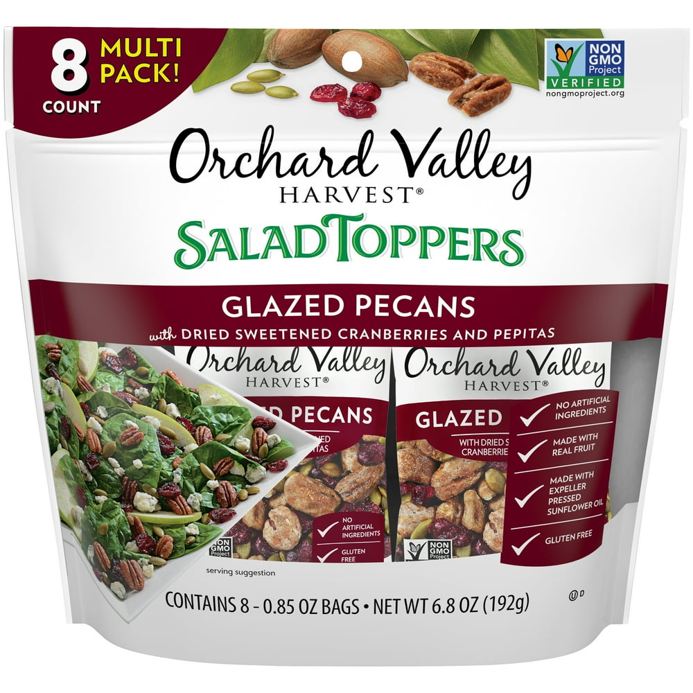 (8 Pack) Orchard Valley Harvest Salad Toppers, Glazed Pecans & Dried
