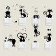 thumbnail image 4 of Cat Wall Sticker, Switch Stickers Cat Wall Stickers Black Cat Creative Waterproof Removable Decorations Stickers, for Wall Decorations Cute Cat Rat Creative,25*70cm, 4 of 5