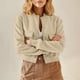 thumbnail image 3 of HongQid Women's Bomber Jackets Winter Trendy Varsity Jackets Shackets Button Down Cropped Coats with Pockets, 3 of 9