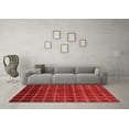 thumbnail image 3 of Ahgly Company Machine Washable Indoor Rectangle Abstract Red Modern Area Rugs, 8' x 10', 3 of 4