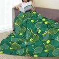 thumbnail image 6 of Honeii Tennis Rackets and Balls Print Fleece Blanket - Throw Blanket for Bed, Sofa, Couch, Camping, and Travel , Microplush Ultra Soft Warm Blanket-60"x50", 6 of 7