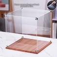 thumbnail image 2 of Vitrine, Boîte Transparente avec Couvercle en Bois 9.8*9.8 Po Transparent à 9.8*9.8 Po Boîte Carrée, 2 of 6