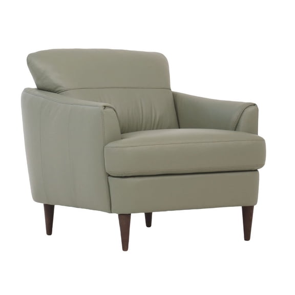 ACME Tacoma Leather Chair in Moss Green