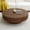 Ø31.49" X 13.77", Walnut, variant on Williamspace Round Coffee Table, 31.49" Modern Handcraft Relief Wood Coffee Table Circle Drum Side Table Accent End Table Center Table for Living Room, Natural Ash