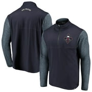 New Orleans Pelicans Fanatics Branded Made to Move Static Performance Quarter-Zip Pullover Jacket - Navy/Heathered Navy