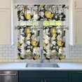 thumbnail image 3 of Country Farmhouse Curtains 36 Inch Short - 3 Panel Bohemian Floral Set with Vintage Botanical Print, Rod Pocket, 3 of 6