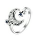 thumbnail image 2 of Anillos para mujer, regalos para mujer, anillo de cobre con estrella azul y estrella abierta, regalo de la serie estrella., 2 of 5