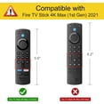 thumbnail image 3 of Remote Case for Fire TV Stick HD/4K/4K Max 1st Gen/Fire TV Stick 3rd Gen/Lite - Anti-Slip Shockproof Silicone Cover for Alexa Voice Remote 2nd & 3rd Generation Blue Glow, 3 of 4