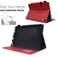 thumbnail image 4 of SaniMore Wallet Case for Fire HD 10 & HD 10 Plus Tablet (11th Generation, 2021), Card Slots & Pen Holder [Auto Sleep] PU Leather Magnetic Ciasp Kickstand Shockproof Full Protective Cover, Red, 4 of 10