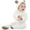 White, variant on Newborn Baby Unisex Hooded Pramsuit Fleece Footed Jumpsuit Bear Snowsuit Winter Coat 0-12 Months
