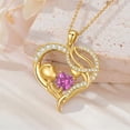 thumbnail image 5 of Taioiat Mom Necklace Heart October Birthstone Gold Mama Pendant Necklace Mother's Day Jewelry Gifts for Mom Grandmother Wife, 5 of 8
