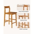 thumbnail image 5 of Joyyskill Wood Bar Stools Set of 4, Counter Height Barstools Armless Farmhouse Wooden Bar Dining Chairs with Solid Wood Legs, Dark Oak, 5 of 5