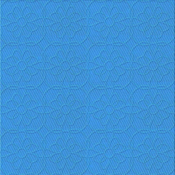 Ahgly Company Indoor Square Patterned Neon Blue Area Rugs, 6' Square