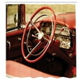 thumbnail image 3 of Ambesonne Vintage Shower Curtain, Antique Classic Car, 69"Wx70"L, Red Grey, 3 of 5