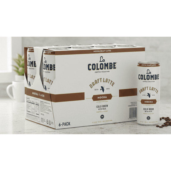 La Colombe Mocha Draft Latte – 11 fl oz Cans (6-Pack)